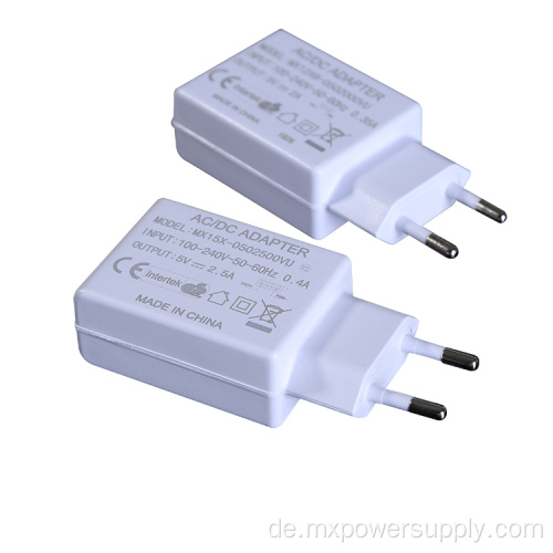 EU -Stecker 5Volt 2,5A USB -Wandladegerät CE